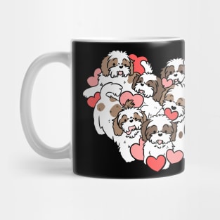 Cute shih tzu dog heart for valentines day Mug